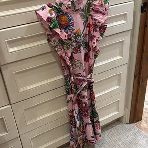 Floral Pink Ruffle Dress